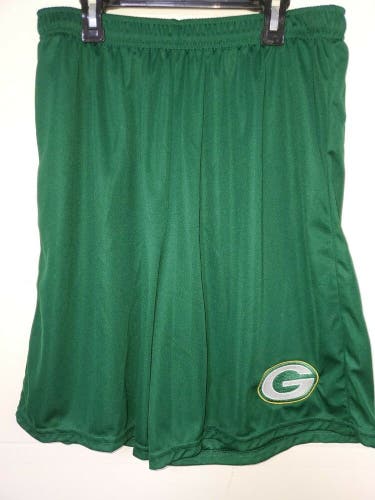 0724 BOYS NFL GREEN BAY PACKERS Polyester Jersey SHORTS Embroidered GREEN New