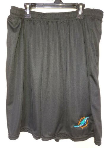 0724-1 BOYS NFL MIAMI DOLPHINS Polyester Jersey SHORTS Embroidered Black NEW