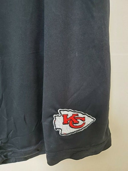 0724-5 BOYS KANSAS CITY CHIEFS Polyester Jersey SHORTS Embroidered BLACK  New