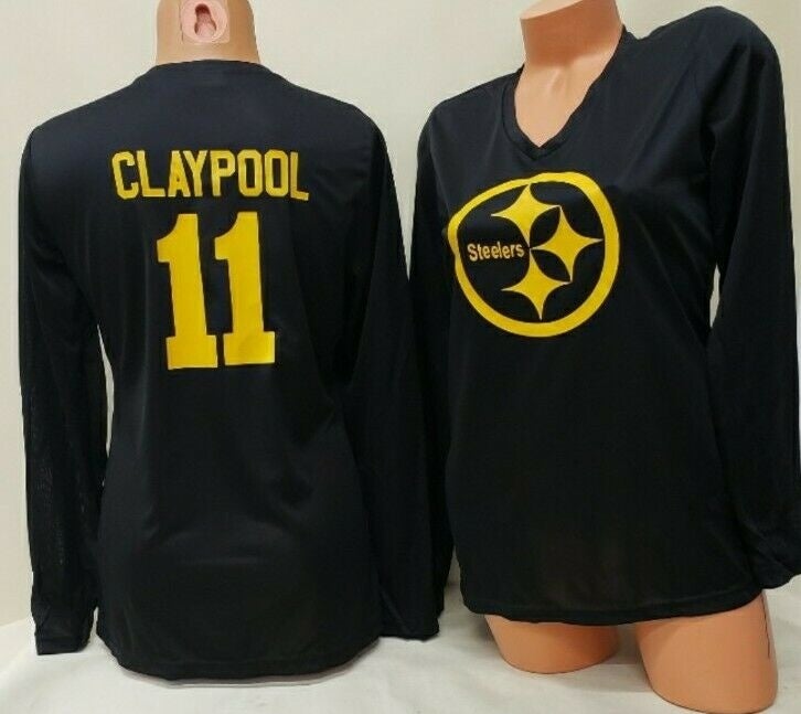 01127 Womens Ladies Pittsburgh Steelers CHASE CLAYPOOL V-Neck Jersey Shirt  New