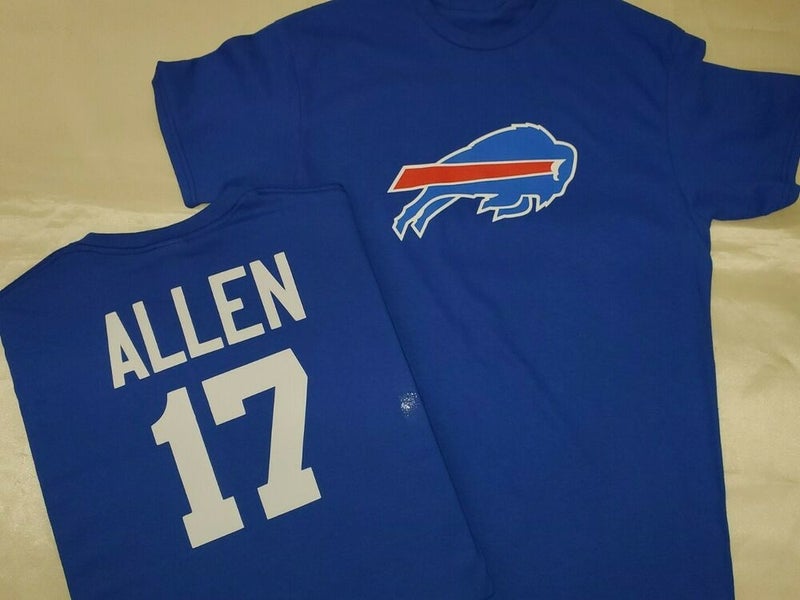 Men's Nike Josh Allen White Buffalo Bills Name & Number T-Shirt