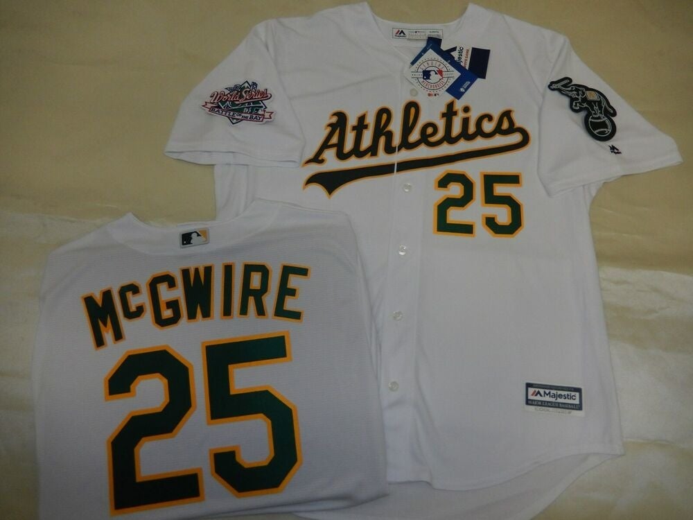 MARK McGWIRE  Oakland Athletics 1989 Away Majestic Throwback