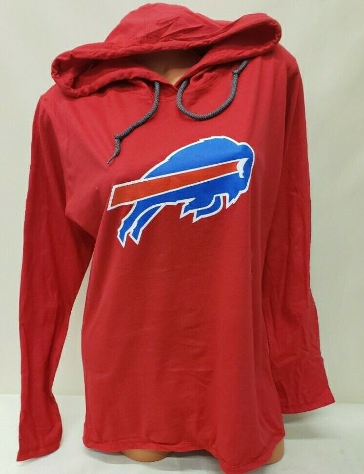 20117 WOMENS Buffalo Bills COLE BEASLEY Hooded long Sleeves Jersey Shirt  RED New