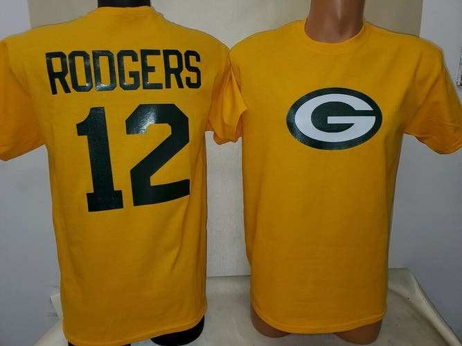 1119 MENS Green Bay Packers AARON RODGERS Football Jersey Shirt GOLD New
