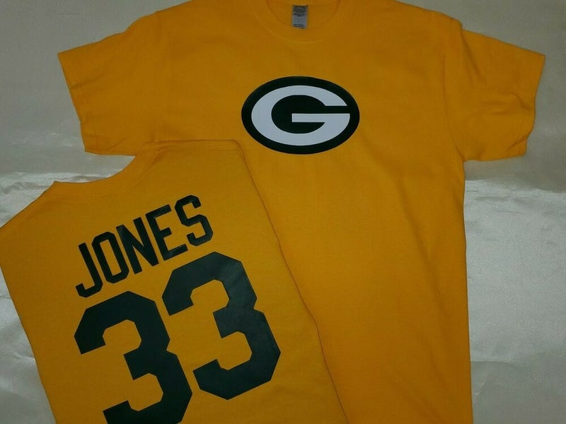 1119 Boys Youth Green Bay Packers ARRON JONES Football Jersey Shirt GOLD  New