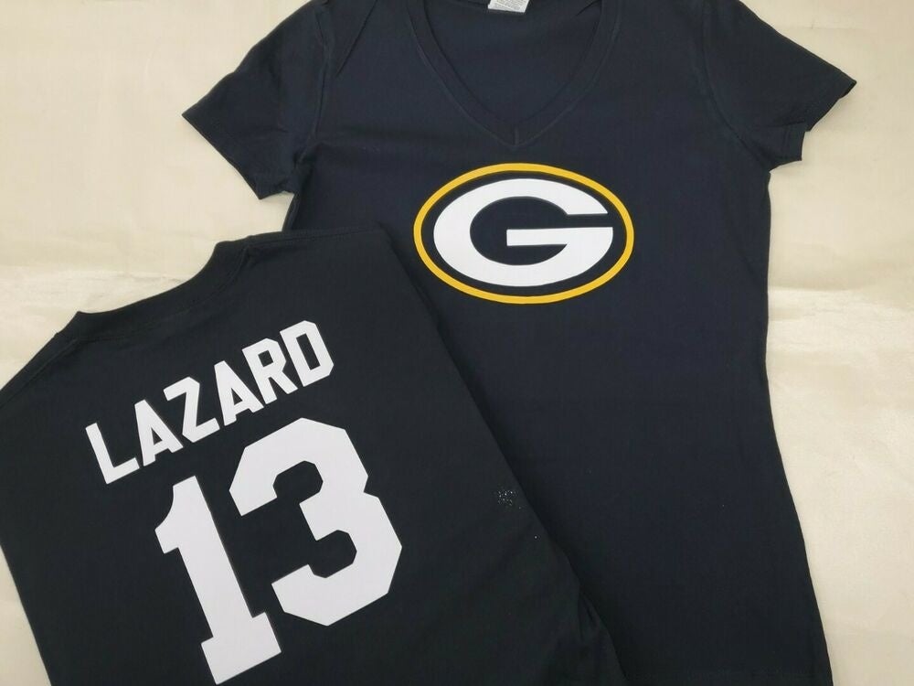 1119 MENS Green Bay Packers ALLEN LAZARD Football Jersey Shirt BLACK New