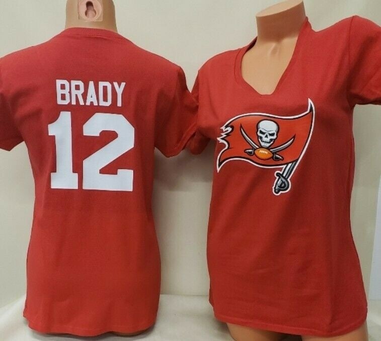 1124 Womens Ladies Tampa Bay Buccaneers TOM BRADY V-Neck Football