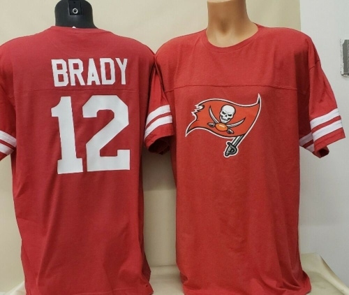 1124-2 MENS Tampa Bay Buccaneers TOM BRADY Football Jersey SHIRT RED  New