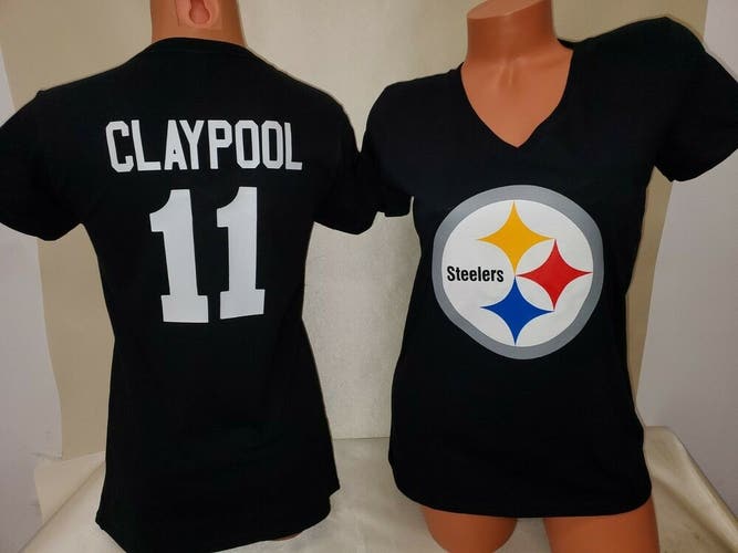 01127 Womens Ladies Pittsburgh Steelers CHASE CLAYPOOL V-Neck Jersey Shirt New