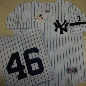 0728 Mens 1995 Majestic New York Yankees ANDY PETTITTE Sewn Baseball JERSEY