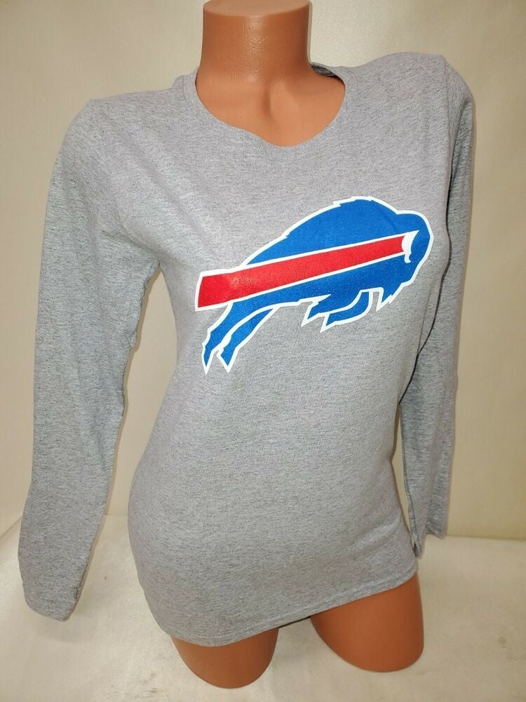 20117 Womens Ladies BUFFALO BILLS Long Sleeve "Laces" Football Jersey  SHIRT New