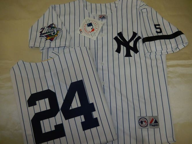 0728 Majestic 1999 World Series New York Yankees TINO MARTINEZ Sewn JERSEY