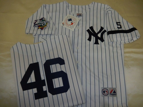 0728 Majestic 1999 World Series New York Yankees ANDY PETTITTE Sewn JERSEY