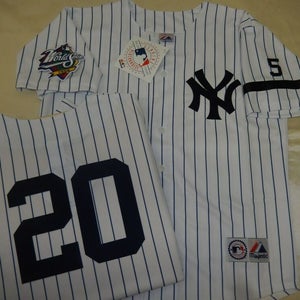0728 Majestic 1999 World Series New York Yankees JORGE POSADA Sewn JERSEY