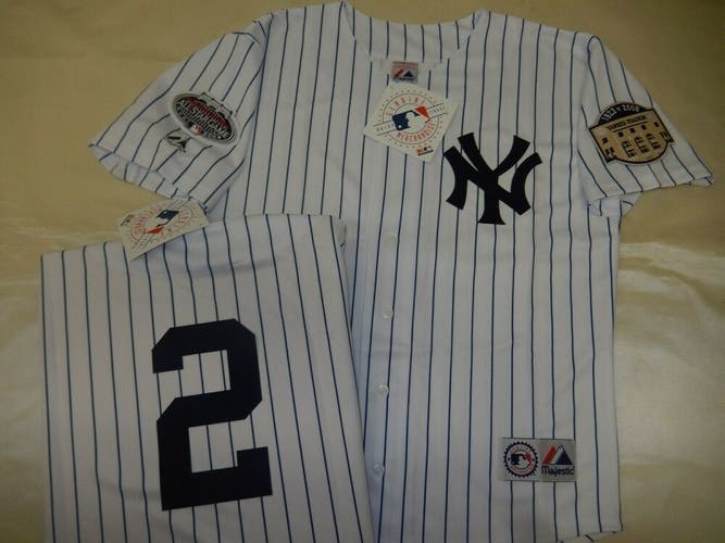 0728 Majestic 2008 New York Yankees DEREK JETER Sewn Baseball JERSEY New