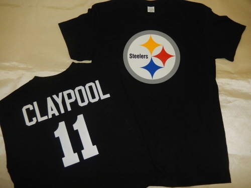 0925 MENS Pittsburgh Steelers CHASE CLAYPOOL Eligible Receiver Jersey Shirt BLK