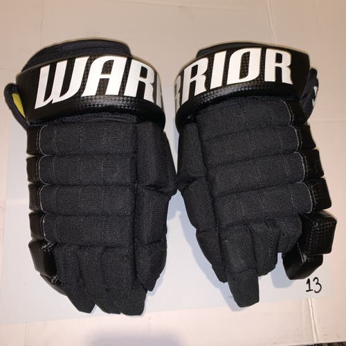 MIC Black Gloves Used Warrior Franchise 13" Pro Stock
