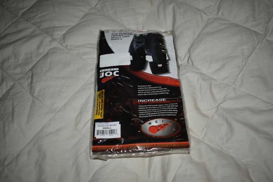 NEW - WSI HockeyJoc Hockey Jock Shorts with Cup and Velcro, Black, Medium