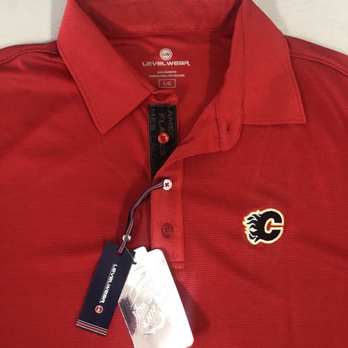 Calgary Flames mens large golf shirt