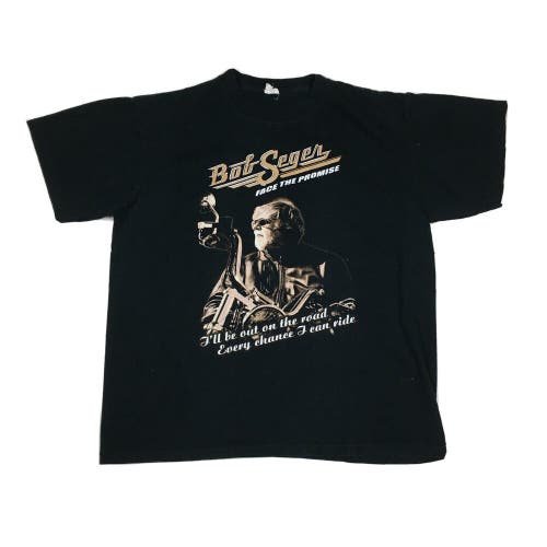 Bob Seger 2006-2007 Face the Promise Tour T-Shirt Black Tour Merch (L)