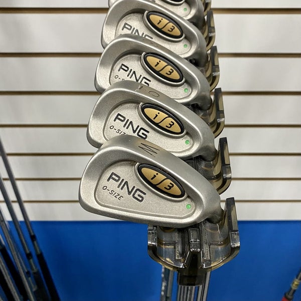 Used Ping I3 O-size Green Dot Men's Right Iron Set 3i-pw Stiff Flex Steel Shaft