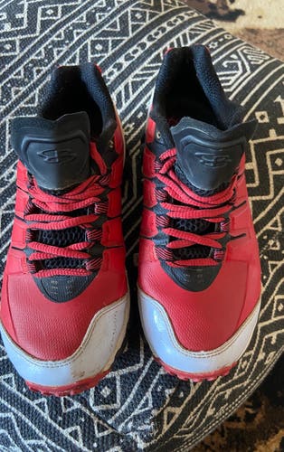 Boombah Turf Red Baseball Cleats, Size5