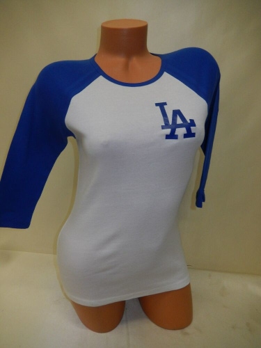 0304 WOMENS Ladies LOS ANGELES DODGERS "3/4 Sleeve" Baseball Jersey Shirt NEW