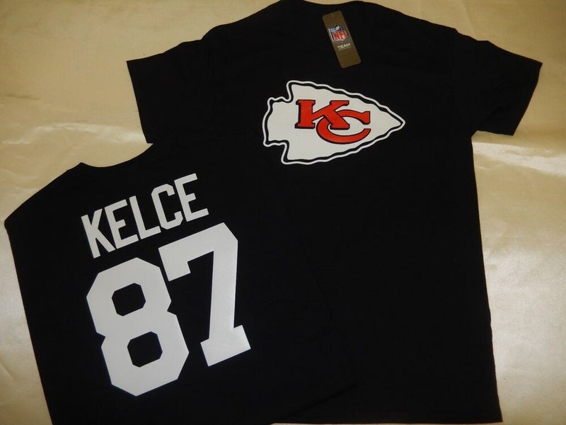 0204 Boys Kansas City Chiefs TRAVIS KELCE 'Eligible Receiver' Jersey Shirt  BLACK