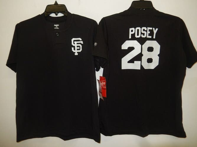 0213 Boys Youth San Francisco Giants BUSTER POSEY 2 Button Baseball JERSEY New