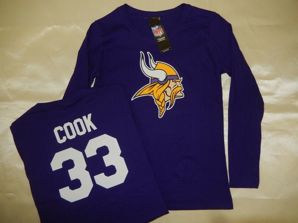 01120 Womens Minnesota Vikings ADAM THIELEN Long Sleeves Football Jersey  SHIRT