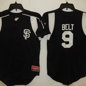 0213 Boys Youth San Francisco Giants BRANDON BELT Full Button Baseball JERSEY