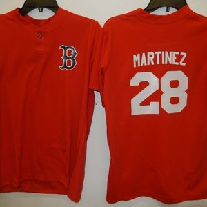 0217 Boys Youth Boston Red Sox J.D. JD MARTINEZ 2 Button Baseball JERSEY New RED