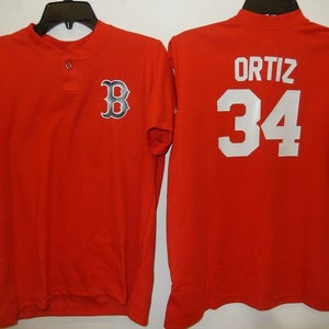 0217 Boys Youth Boston Red Sox DAVID ORTIZ 2 Button Baseball JERSEY New RED