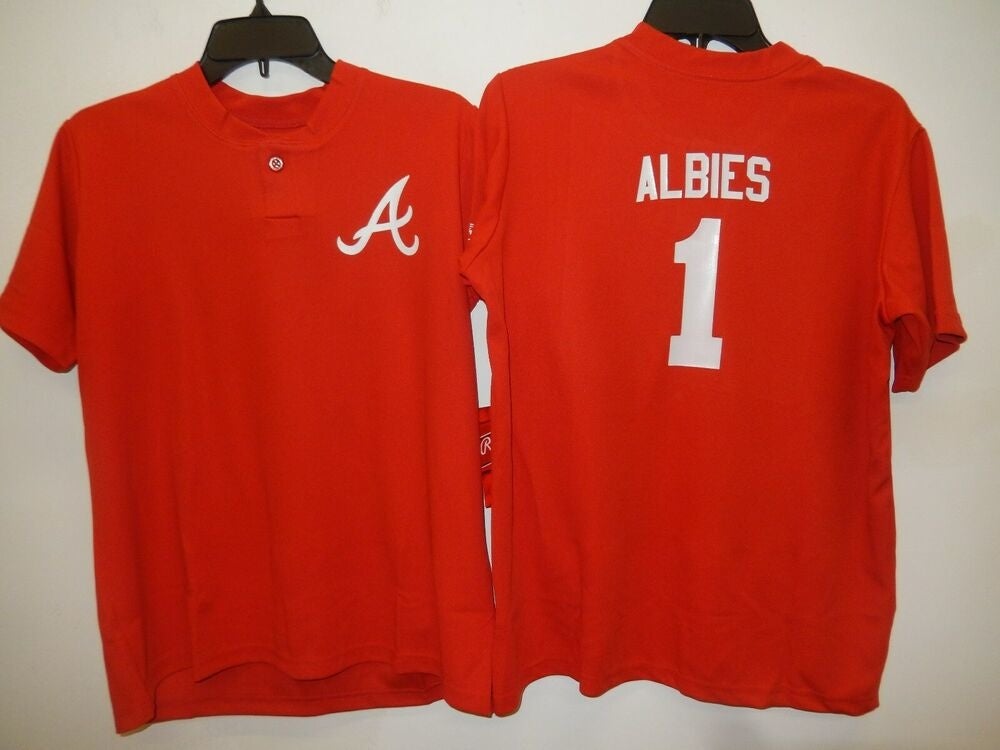 1929 Boys Youth Atlanta Braves OZZIE ALBIES Pullover Baseball JERSEY New  BLUE