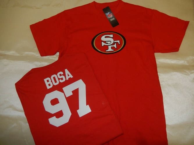20117 MENS San Francisco 49ers NICK BOSA Neck Football Jersey SHIRT RED New