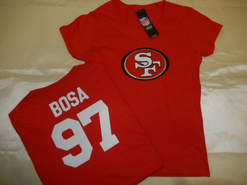 20117 Womens SAN FRANCISCO NICK BOSA 49ers V-Neck Football Jersey