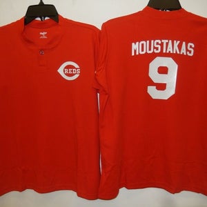 0218 Boys Youth Cincinnati Reds MIKE MOUSTAKAS Pullover Baseball JERSEY RED New