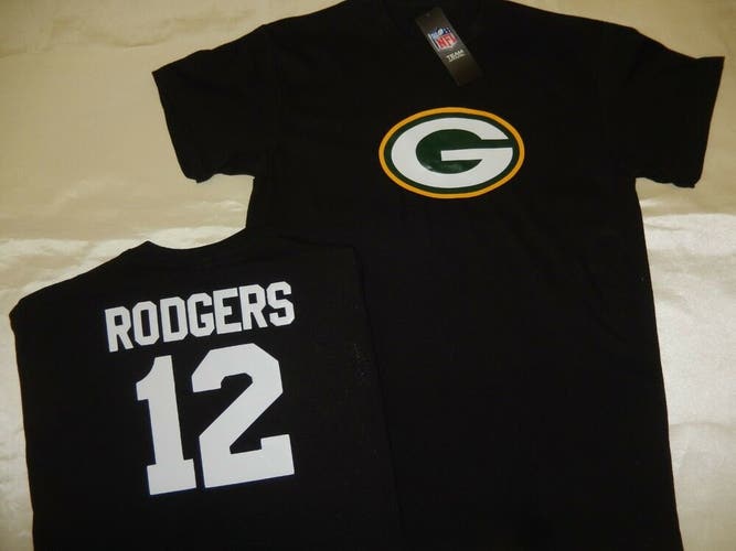 1119 MENS Green Bay Packers AARON RODGERS Football Jersey Shirt BLACK New