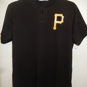 0220 Boys Youth PITTSBURGH PIRATES Pullover Baseball JERSEY New BLACK