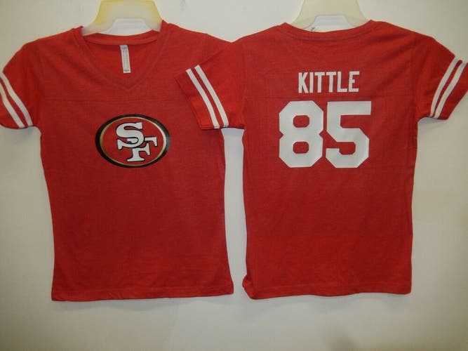 20117 Womens SAN FRANCISCO 49ers GEORGE KITTLE Football Jersey SHIRT RED New