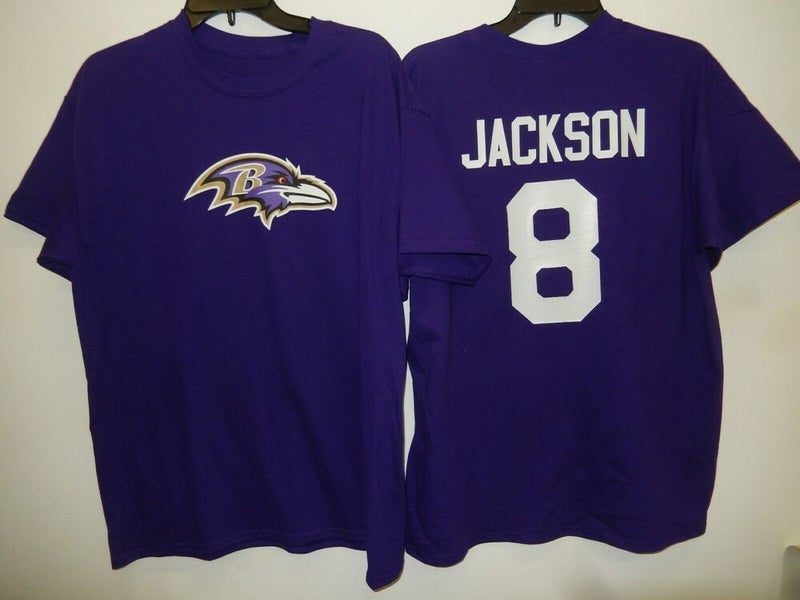 Nike Men's Baltimore Ravens Lamar Jackson Logo Purple T-Shirt