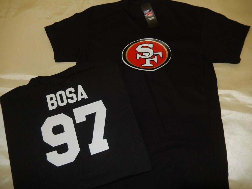 20117 Womens SAN FRANCISCO NICK BOSA 49ers V-Neck Football Jersey SHIRT GRAY