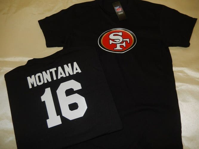 20117 BOYS San Francisco 49ers JOE MONTANA Football Jersey SHIRT New BLACK