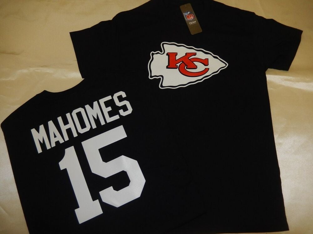 Shirts  Patrick Mahomes 15 Kansas City Chiefs Black Jersey Mens