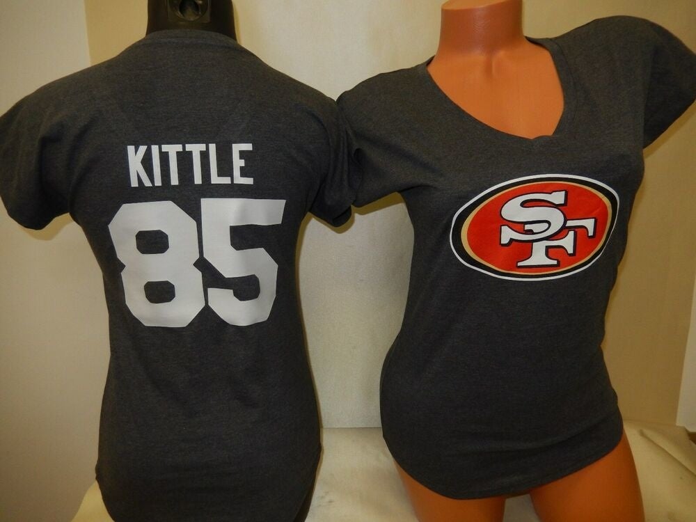 20117 Womens SAN FRANCISCO NICK BOSA 49ers V-Neck Football Jersey SHIRT  GRAY