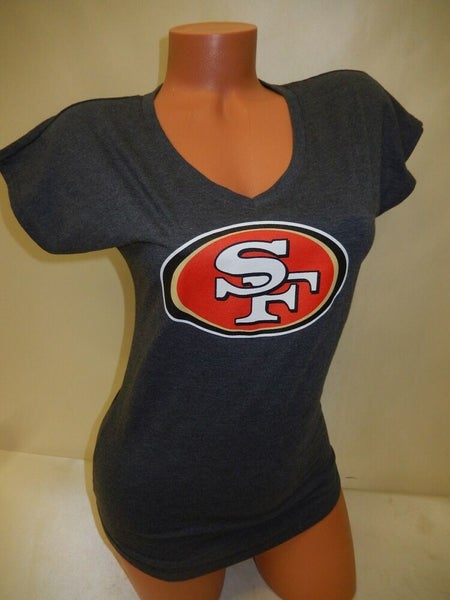 20117 Womens SAN FRANCISCO NICK BOSA 49ers V-Neck Football Jersey SHIRT  GRAY