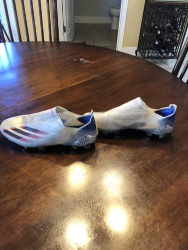 Silver Cleats Used Men's Size 8.5 (Women's 9.5) Adidas Predator 20.1