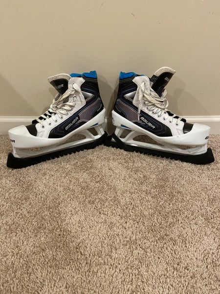 Used Bauer Regular Width Size 10 Reactor 5000 Hockey Goalie Skates