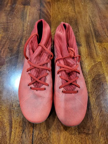 Used Orange Adidas Nemeziz Soccer Cleats Men's Size 9.0