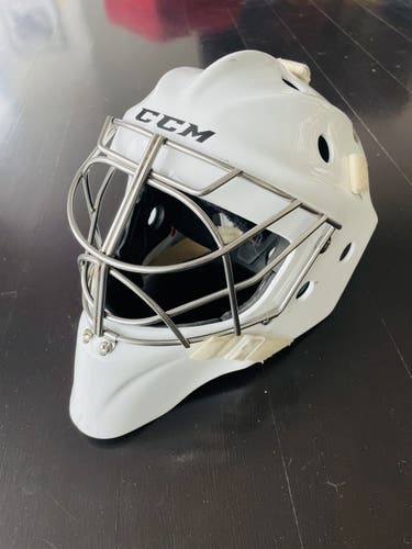 CCM PRO Senior Goalie Mask Large with New OTNY Non Certified Cat Eye Cage + Certified Cage + Bag